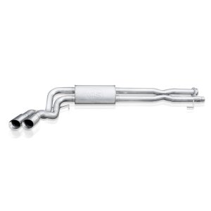 Ford F-250 Performance Exhaust - Rear - Stainless Works - Cat Back, Lightning Exit, Dual Exit, X-Pipe, S-Tube Mufflers - Polished - `17-`20 Ford F-250 Performance Exhaust - Rear - Stainless Works - Cat Back, Lightning Exit, Dual Exit, X-Pipe, S-Tube Mufflers - Polished - `17-`20